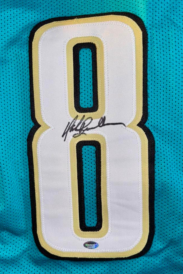 Mark Brunelle Signed Custom Teal Jaguars Jersey - Schwartz COA #02